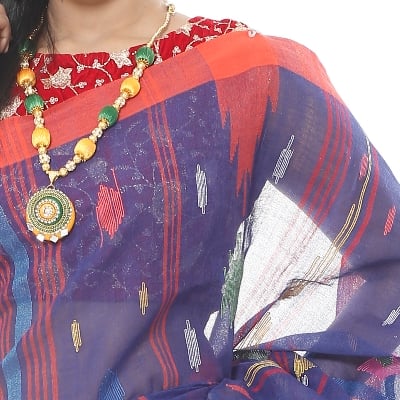 Picture of Purple Color Tassel Setting  Monipuri  Saree