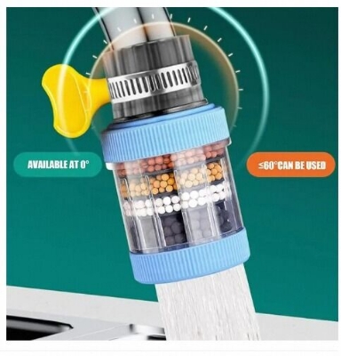 Picture of Universal Shower Faucet 6 Layers Faucet Water Filter Tap Purifier Splash-proof Water Saving Bubbler for Bathroom Home Kitchen-Multicolor