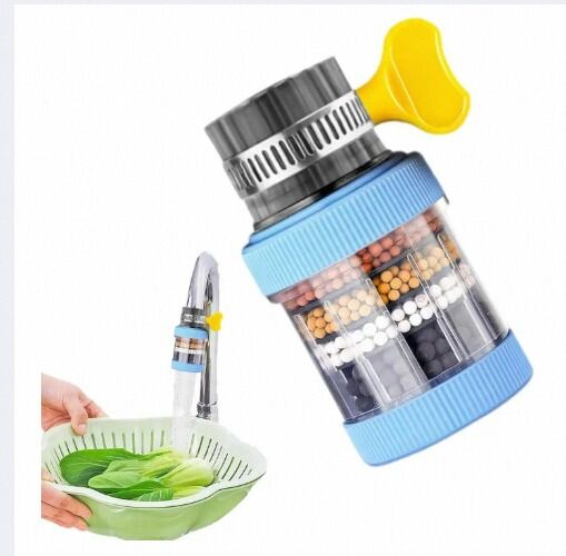 Picture of Universal Shower Faucet 6 Layers Faucet Water Filter Tap Purifier Splash-proof Water Saving Bubbler for Bathroom Home Kitchen-Multicolor