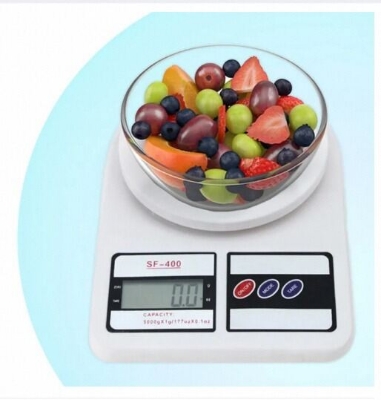 Picture of Best Quality Digital Scale 10kg 1g Household Weight Scales Platform Electronic Balance Kitchen scale Baking Measure Food Cooking Tools 2 pcs Battery free-White
