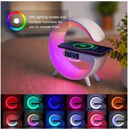 Picture of G63 Smart Light Sound Speaker Machine Fast Charging Alarm Clock 7-Color RGB Music Player Speaker-Multicolor