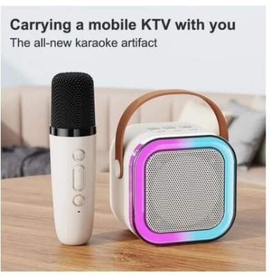 Picture of K12 Speaker High-end Bluetooth Audio Small Home Ktv Karaoke Microphone Professional Children's Singing Bluetooth Speaker-Multicolor