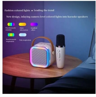 Picture of K12 Speaker High-end Bluetooth Audio Small Home Ktv Karaoke Microphone Professional Children's Singing Bluetooth Speaker-Multicolor