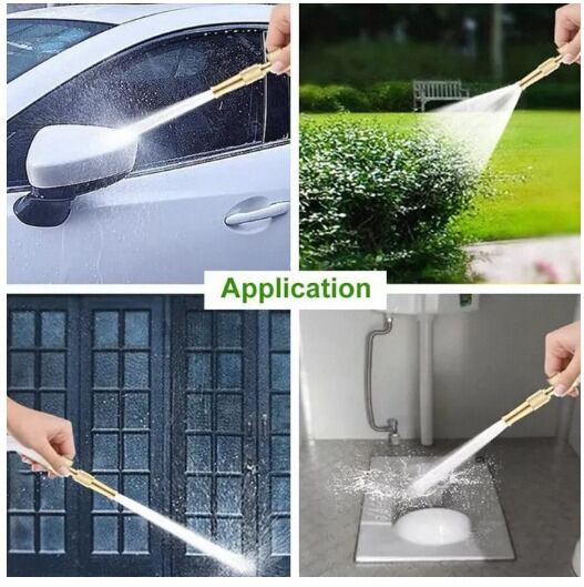 Picture of High Pressure Water Gun Household Pure Copper Direct Spray Gun Flower Watering Tool Adjustable Pressure Washer-Gold