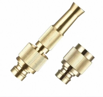 Picture of High Pressure Water Gun Household Pure Copper Direct Spray Gun Flower Watering Tool Adjustable Pressure Washer-Gold