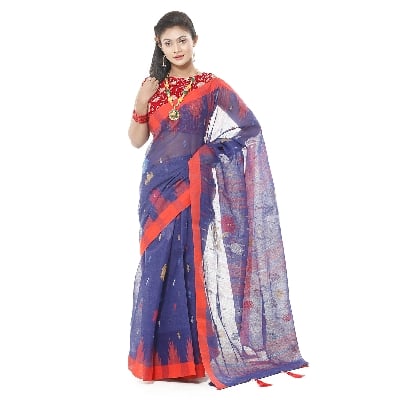 Picture of Tassel Setting Purple Color Monipuri Tant Saree