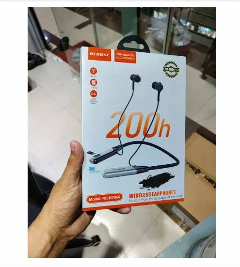 Picture of Regrsi wireless Neckband Bluetooth Earphone RE-NY060 Charging becup 200 Hours (Best price)-Multicolor