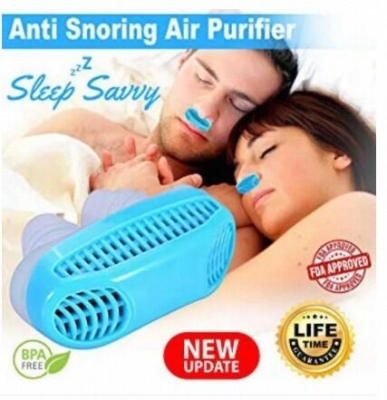 Picture of 2 In 1 Anti Snoring and Air Purifier Silicone Snore Nose Clip-Multicolor