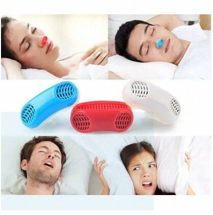 Picture of 2 In 1 Anti Snoring and Air Purifier Silicone Snore Nose Clip-Multicolor