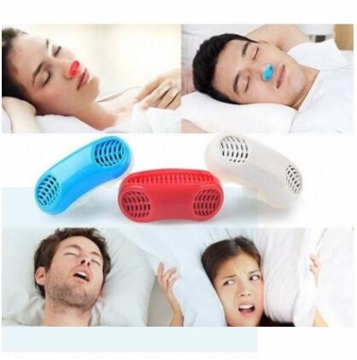 Picture of 2 In 1 Anti Snoring and Air Purifier Silicone Snore Nose Clip-Multicolor