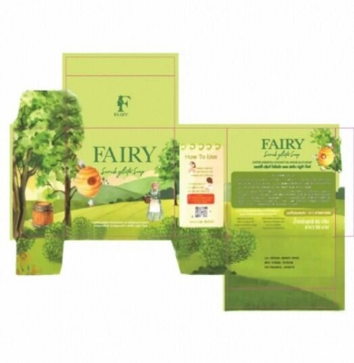 Picture of Green Tea Glutathione Fairy Scrub Soap for Face and Body, Gentle Exfoliating Texture (Thailand)-Floral