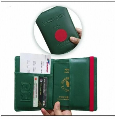Picture of Sonar Bangla Passport Cover & Card Holder For Men/ Women - Passport Cover-Green