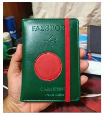 Picture of Sonar Bangla Passport Cover & Card Holder For Men/ Women - Passport Cover-Green