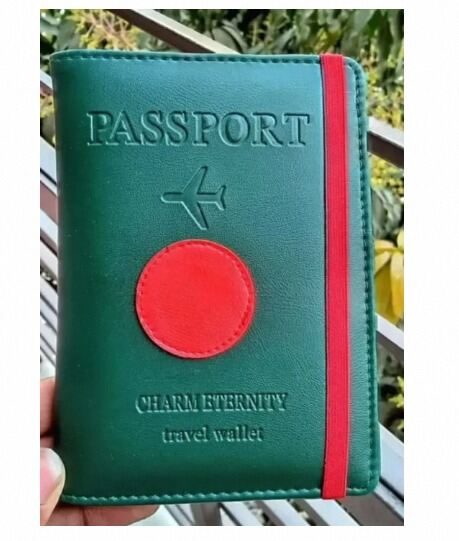 Picture of Sonar Bangla Passport Cover & Card Holder For Men/ Women - Passport Cover-Green