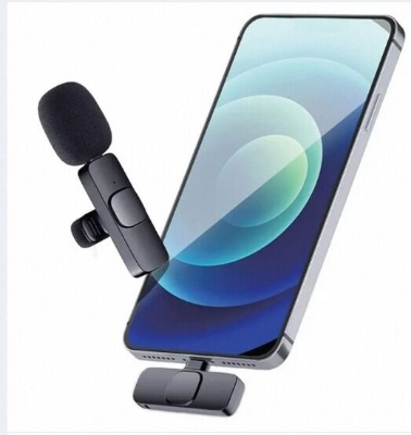 Picture of K8 Official Microphone High Quality Material Wireless Microphone For Smartphone Type C For Vlog Video Creators-Black