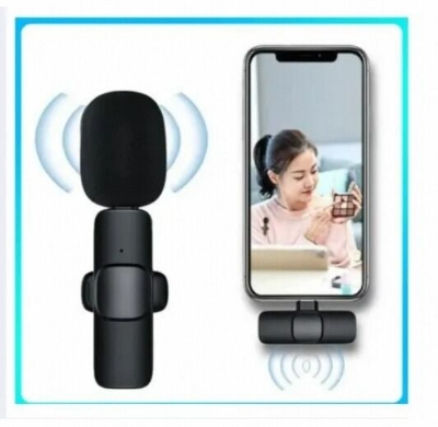 Picture of K8 Official Microphone High Quality Material Wireless Microphone For Smartphone Type C For Vlog Video Creators-Black