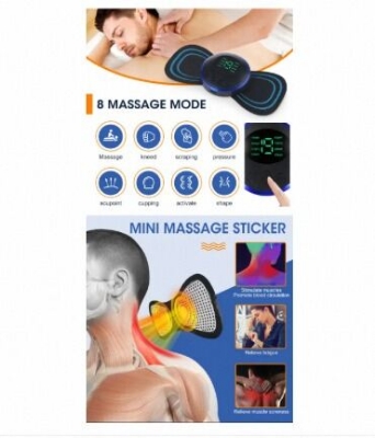 Picture of EMS Mini Massager with 2 Pad ,Muscle Stimulator Full Body Relaxation Pain Relief-Multicolor