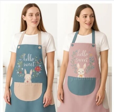 Picture of CHAMELI Kitchen Apron for Women with Big Front Pocket Hand-Wiping Waterproof Apron for Kitchen Unique Design Kitchen Accessories items for Home Cooking-Multicolor