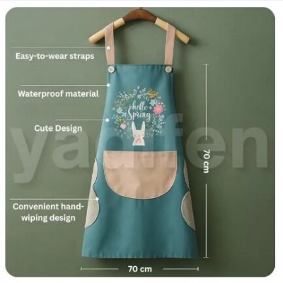 Picture of CHAMELI Kitchen Apron for Women with Big Front Pocket Hand-Wiping Waterproof Apron for Kitchen Unique Design Kitchen Accessories items for Home Cooking-Multicolor
