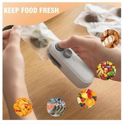 Picture of Mini 2-in-1 USB Rechargeable Bag Sealer & Cutter-Multicolor