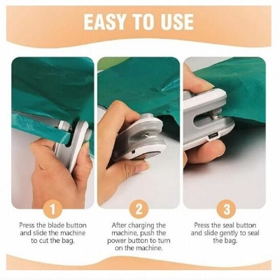 Picture of Mini 2-in-1 USB Rechargeable Bag Sealer & Cutter-Multicolor