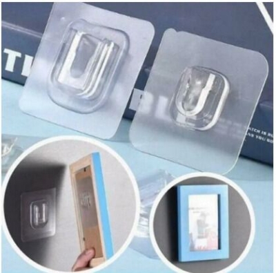 Picture of 1Pair Double Sided Wall Adhesive Hook Socket2 Pair Double Sided Wall Adhesive Hook Socket Holder Cable Storage Plug Fixing Organize Seamless Waterproof Reusable Holder.-Multicolor