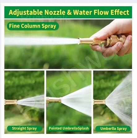 Picture of Brass Water Spray Nozzle Suitable for 1/2\" Hose Pipe Adjustable Brass Spray Nozzle Water Pressure Booster Brass Nozzle Water Spray Gun for Car Wash & Gardening Water Pressure Nozzle-Gold