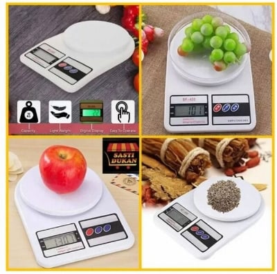 Picture of Kitchen Weight Scale Machine Digital Kitchen Weight Machine Model SF400 Weight Machine Mini Weight Measuring Scale With Digital Display-Multicolor