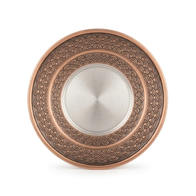 Picture of Antique Copper Finish Stainless Steel Embossed Plate