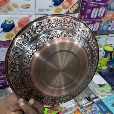 Picture of Antique Copper Finish Stainless Steel Embossed Plate