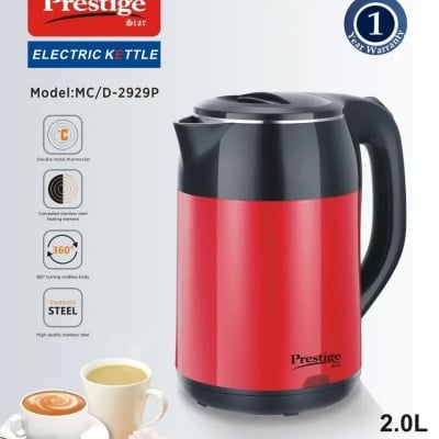 Picture of Prestige Electric Kettle 2L - Stainless Steel Body, 1500W Power - MC/2929P/D-2928 - Voltage: 220V, Frequency: 50Hz