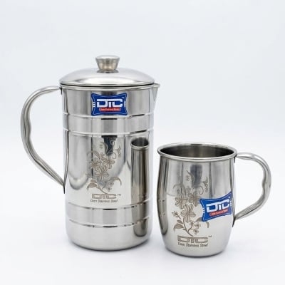 Picture of DTC Stainless Steel Jug & Mug Set (Premium Combo) 2 Liter Jug 1 liter Mug
