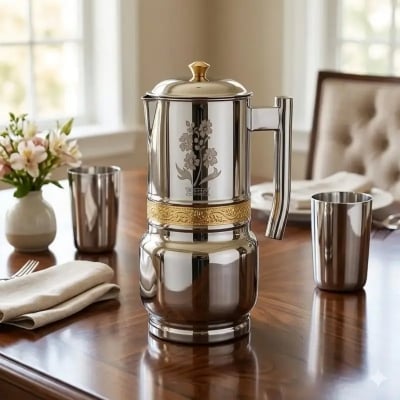 Picture of Premium 2 liter Stainless Steel Royal Floral Water Jug