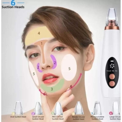 Picture of Electric Facial Pore Vacuum Cleaner and Blackhead Remover - Black