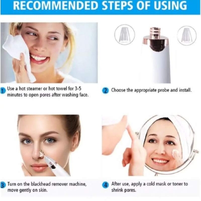 Picture of Electric Facial Pore Vacuum Cleaner and Blackhead Remover - Black