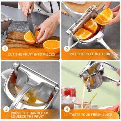 Picture of Manual Fruit Juicer Hand Press Squeezer - Silver