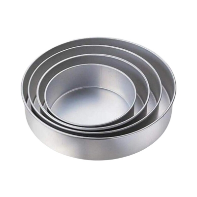 Picture of Round Cake Mold Set - 4 Pieces - Silver