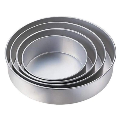 Picture of Round Cake Mold Set - 4 Pieces - Silver