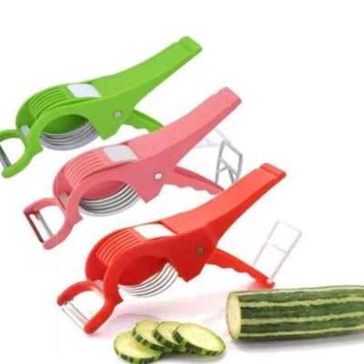 Picture of Multi-Functional Vegetable and Fruit Cutter with Peeler - Multicolor