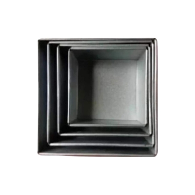 Picture of 4-Piece Square Aluminum Cake Mold Set - Silver