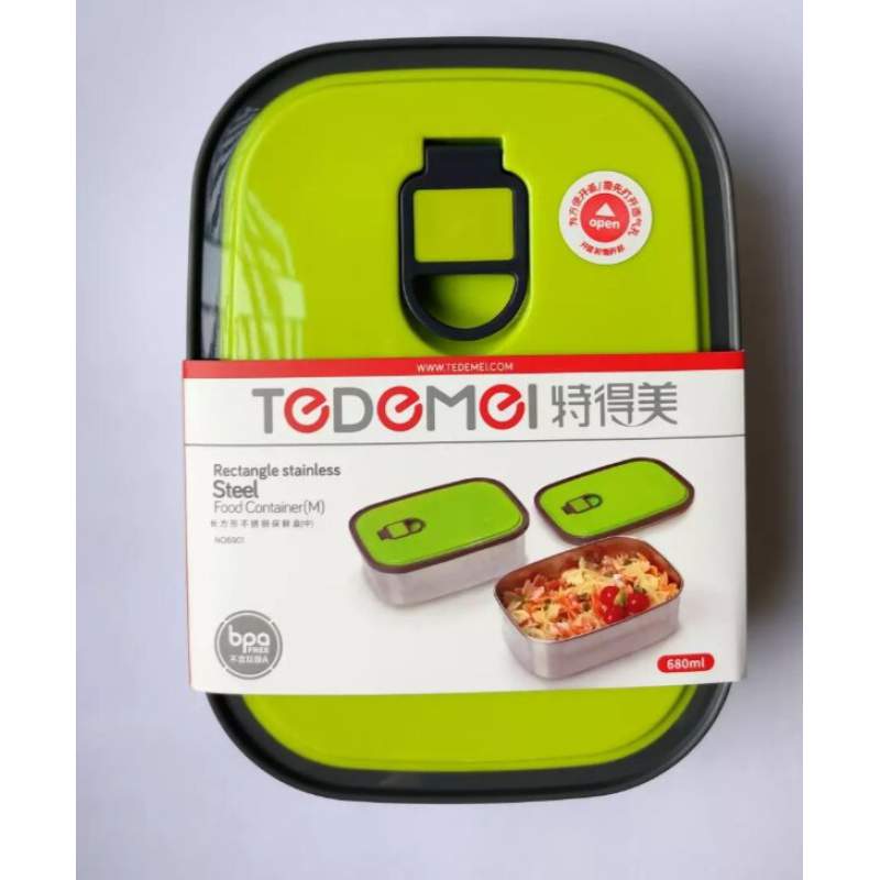 Picture of Tedemei Stainless Steel Insulated Lunch Box - 680ml - Multicolor