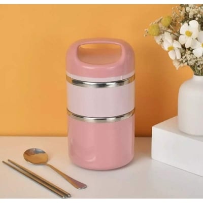 Picture of Tedemei 2-Layer Food Grade Stainless Steel Lunch Box - Multicolor