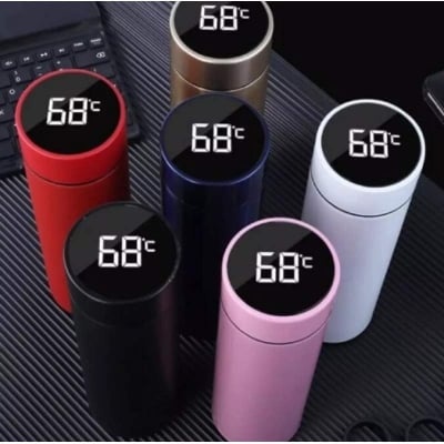 Picture of Stainless Steel Vacuum Insulated Smart Tumbler with LED Temperature Display - 500ml - Black