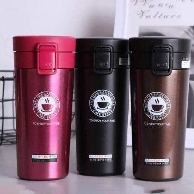 Picture of Stainless Steel Insulated Travel Coffee Mug with Lid - 380ml - Multicolor
