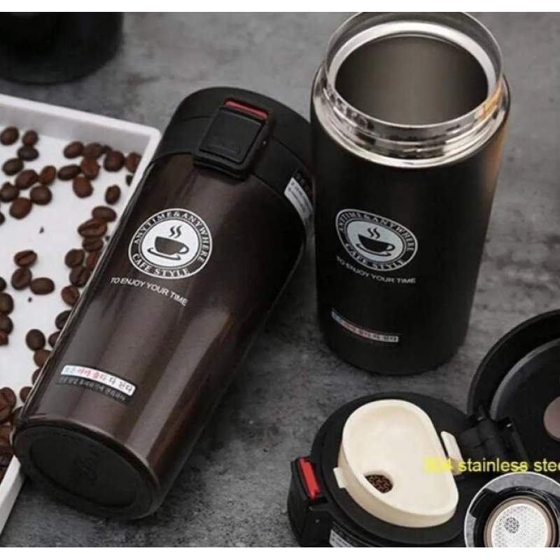 Picture of Stainless Steel Insulated Travel Coffee Mug with Lid - 380ml - Multicolor