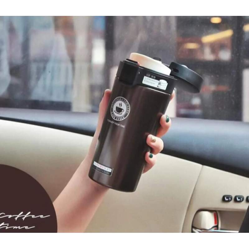 Picture of Stainless Steel Insulated Travel Coffee Mug with Lid - 380ml - Multicolor