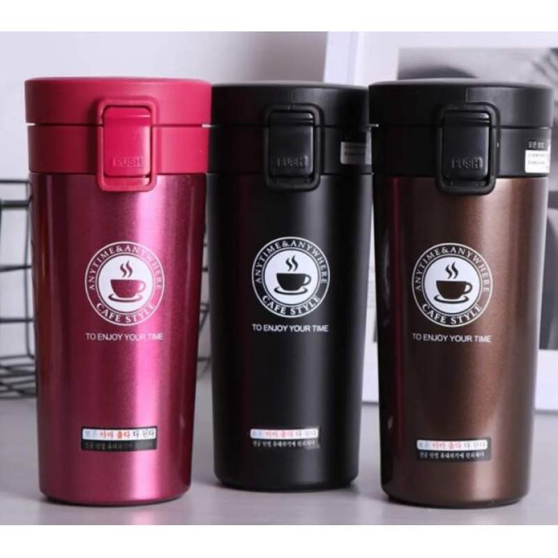 Picture of Stainless Steel Insulated Travel Coffee Mug with Lid - 380ml - Multicolor