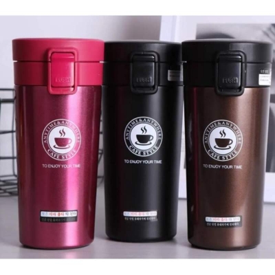Picture of Stainless Steel Insulated Travel Coffee Mug with Lid - 380ml - Multicolor