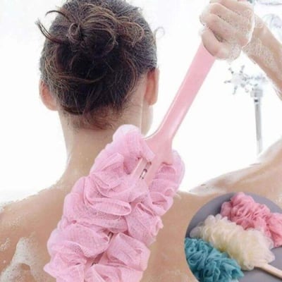 Picture of Long Handle Bath Sponge and Shower Scrubber - Multicolor - Multicolor