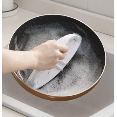 Picture of Foldable Cleaning Brush with Handle for Kitchen, Bathroom and Glass - Multicolor